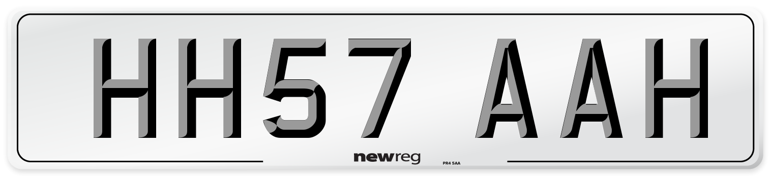 HH57 AAH Number Plate from New Reg